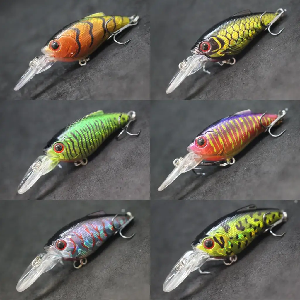 WLure-señuelo de pesca Wobbler, 9,4g, 7cm, fuerte sonajero, transferencia de peso para hacer una fundición más larga, 2 #6, anzuelos triples ABS, construcción C647 - imagen 5