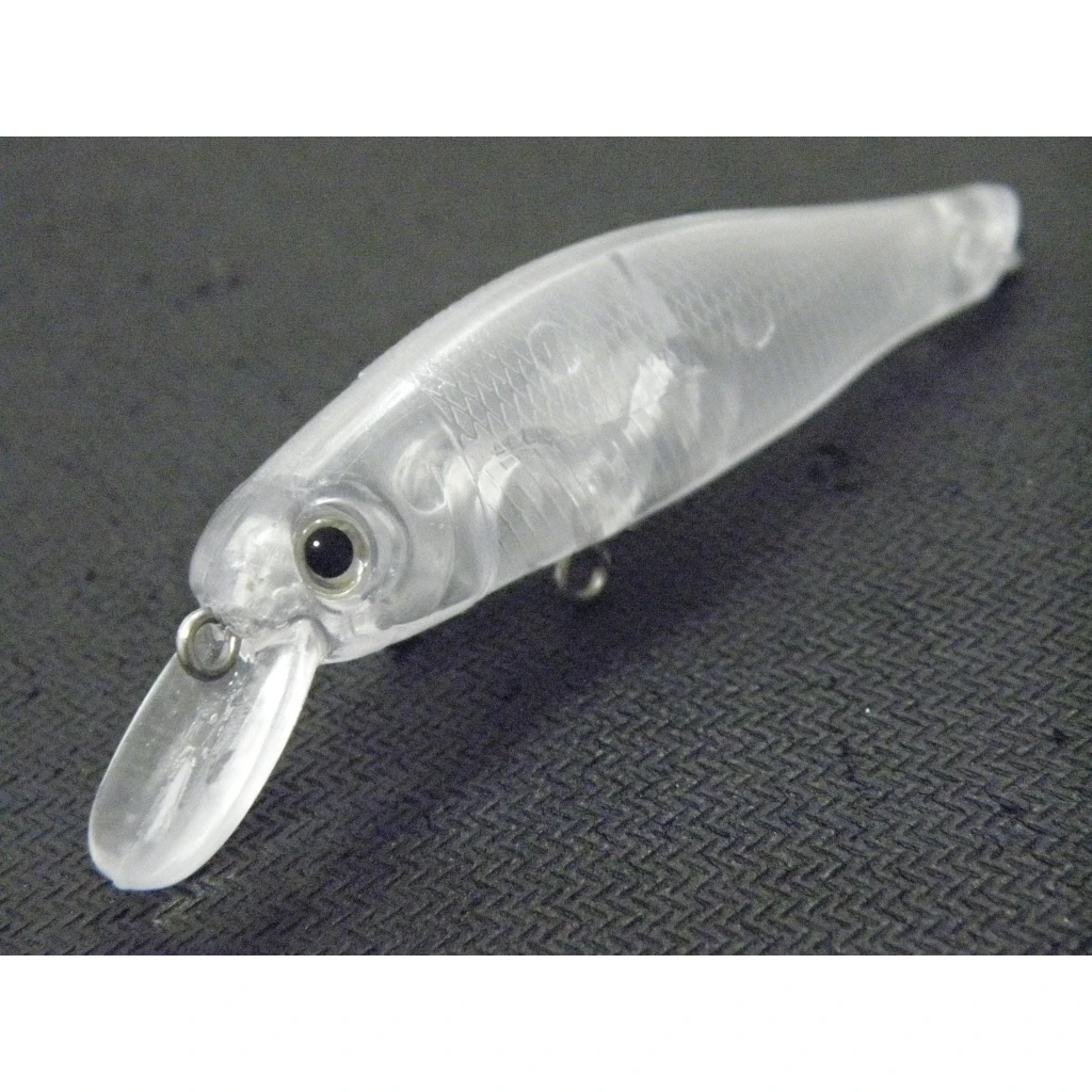WLure-Señuelos de Pesca transparentes de 8cm para buceador poco profundo, cuerpo transparente, 10 cantidades por juego con ojos de silicona 3D UPM606 - imagen 3