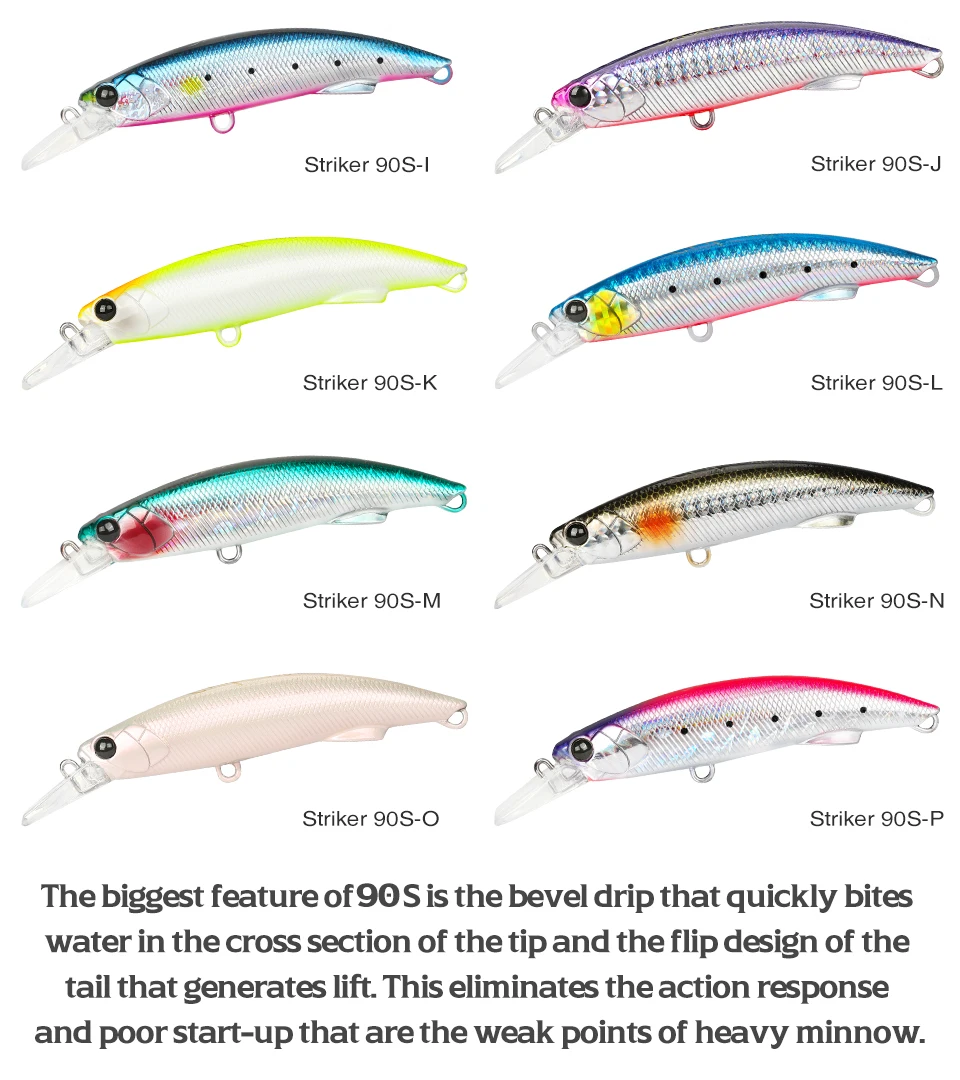 señuelos de pesca con diferentes colores y tamaños
