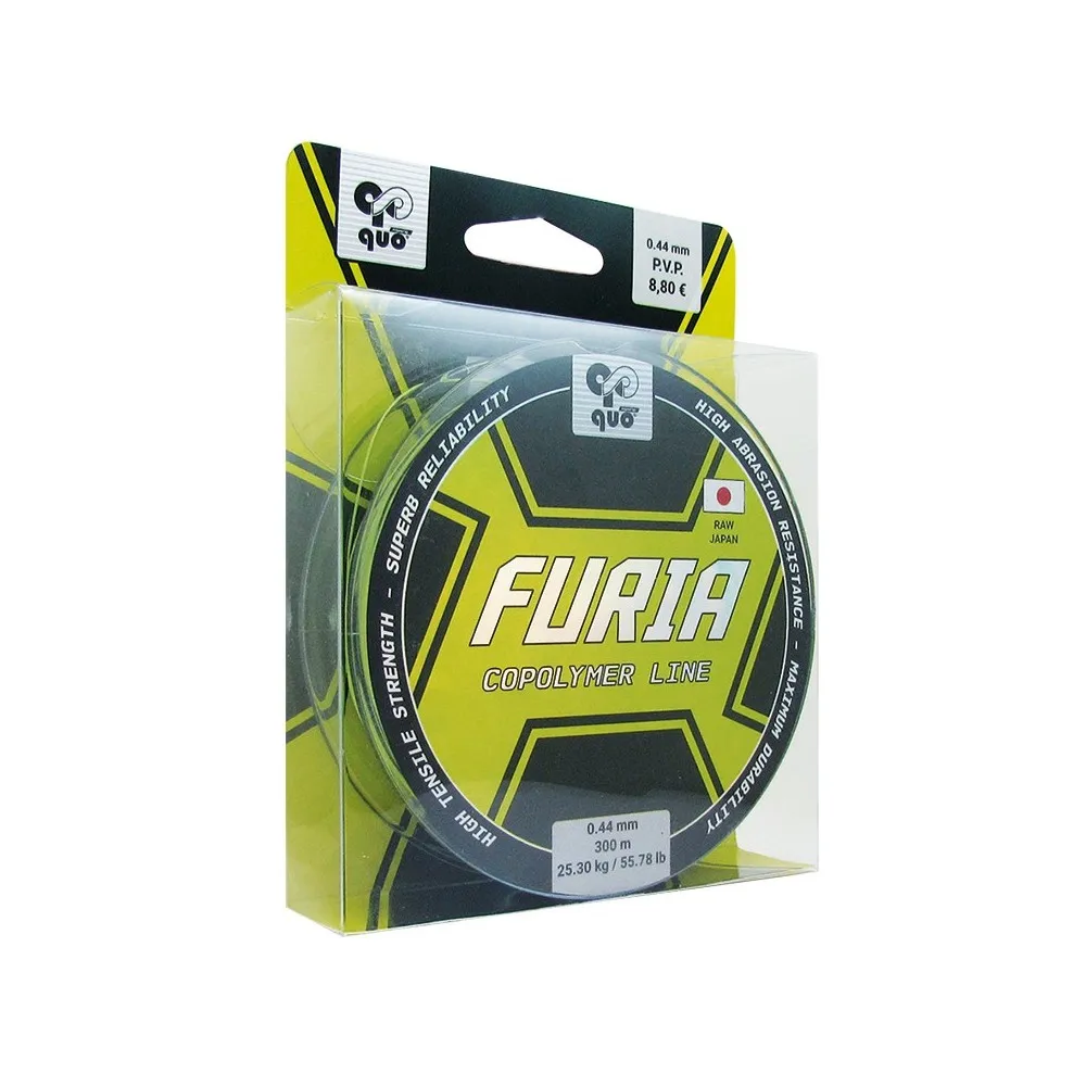 Monofilamento Quo Furia Bicolor – Negro y Amarillo Flúor para Boya - imagen 3