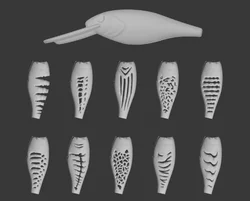 Plantilla 3D de plástico duro wLure para Jerkbait pequeño oscilante Crankbait UPC187