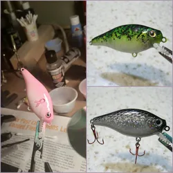 WLure Cuerpos de Crankbait sin pintar – Perfil plano wobble ancho