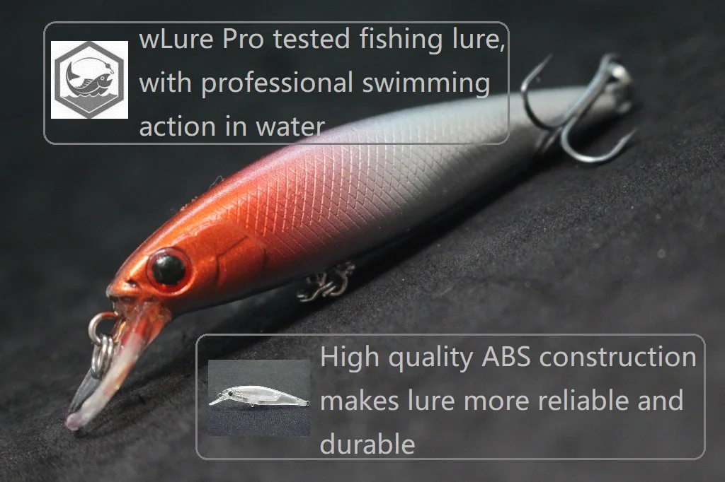 Un señuelo de pesca con un señuelo de natación profesional en agua