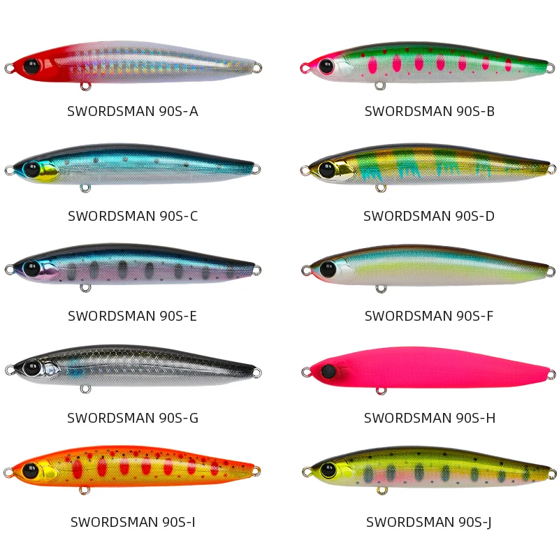 TSURINOYA-señuelo de pesca de lápiz que se hunde 90mm 15g, espadachín de fundición larga, cebo duro Artificial, Lucio, trucha, Jerkbait - imagen 3