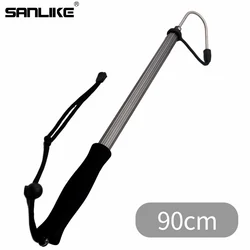 SANLIKE-gancho telescópico de acero inoxidable con cuerda, herramienta de pesca con lanza de aleación de aluminio, 60cm/90cm