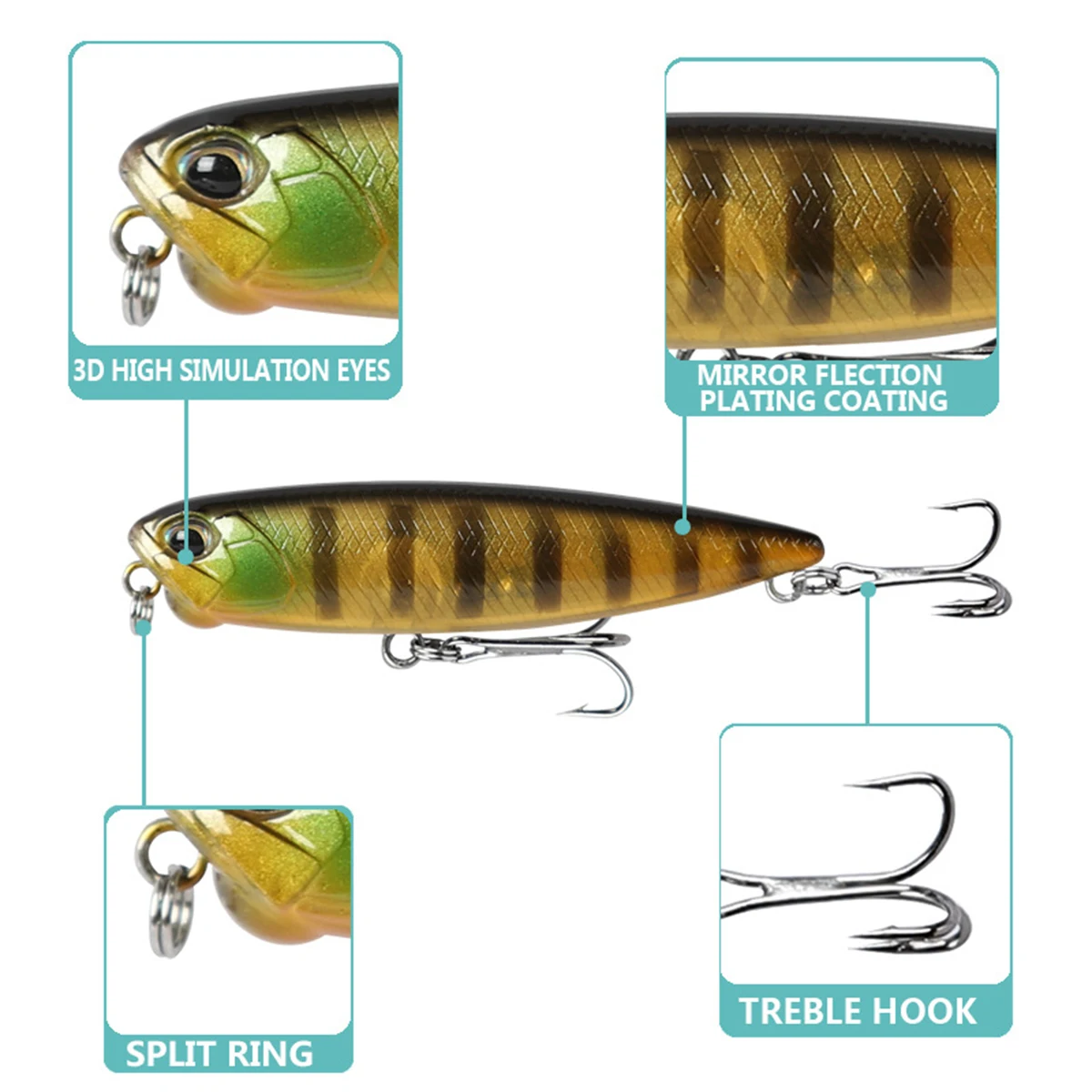 Señuelo de pesca Wobbler de lápiz, 6,5 cm, 5,5g, poco profundo, flotante, realiscil65, Jerkbait, Zigzag, Swimbait, cebo Artificial para lubina - imagen 5