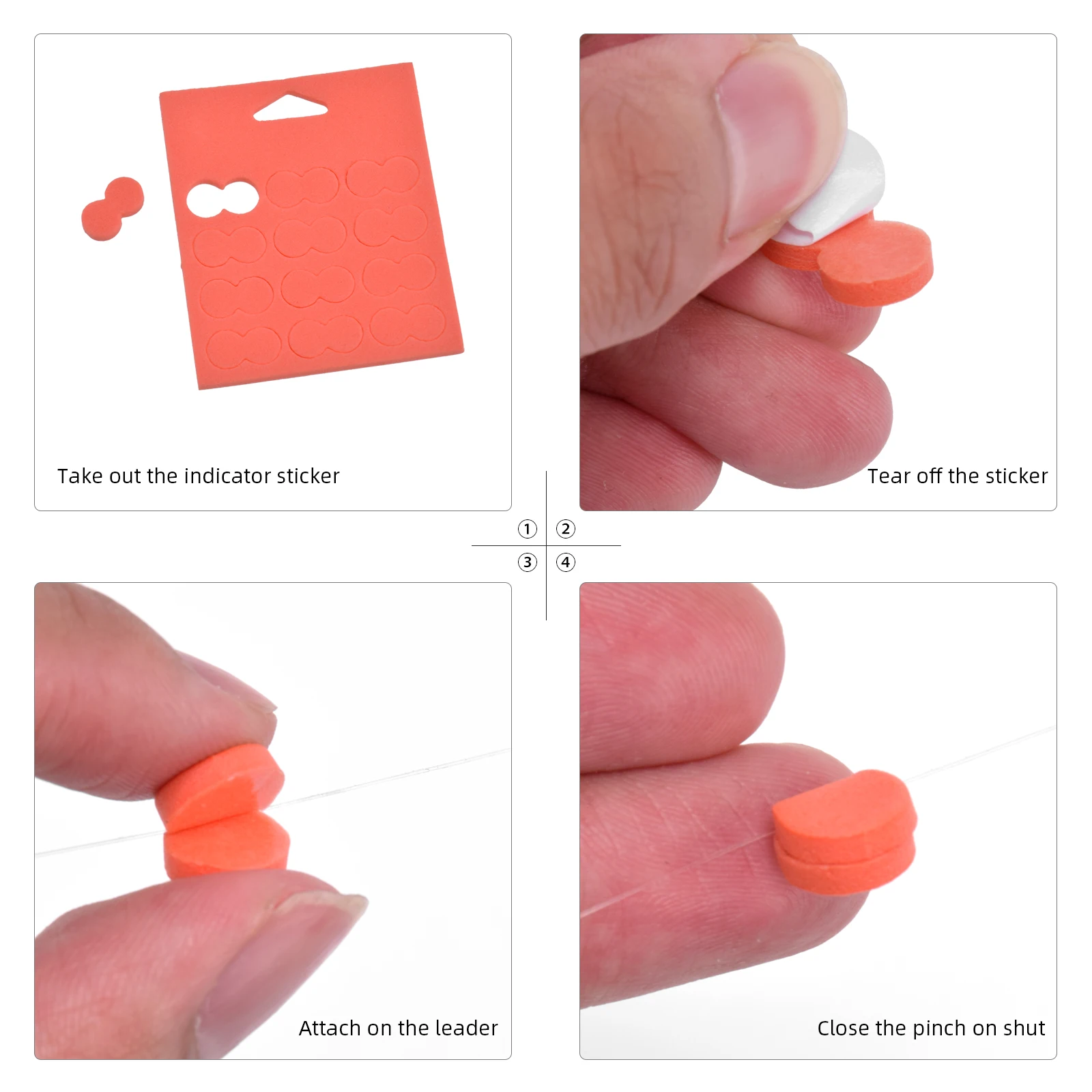 SF 3 uds flotador espuma indicadores de huelga misgicadores pesca con mosca autoadhesivo Palsas Stick aparejos Accesorios - imagen 5