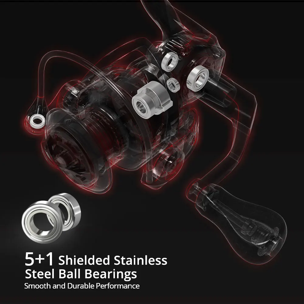 KastKing-carrete de pesca giratorio Legend II, accesorio de fibra de carbono Max Darg 5,2: 1, Ratio de engranaje, bobina de pesca de agua dulce y salada, 10kg - imagen 5