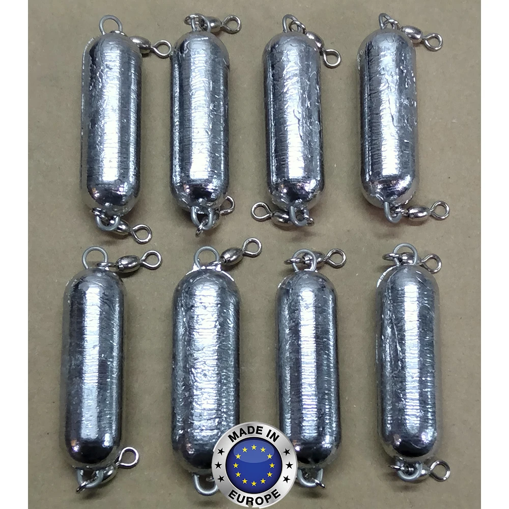 Plomo Curricán con anilla de acero inox y crane. Medidas: 600g, 750g, 800g, 900g, 1000g, 1500g, 2000g. - imagen 2