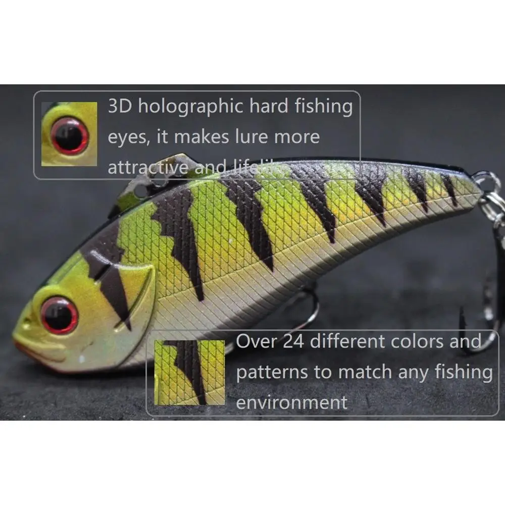 WLure-señuelo de pesca sin brillo VIB, 7cm, 20g, de larga distancia, para recuperación de Jigging, 3 posiciones de amarre, gafas apretadas, L773 - imagen 3