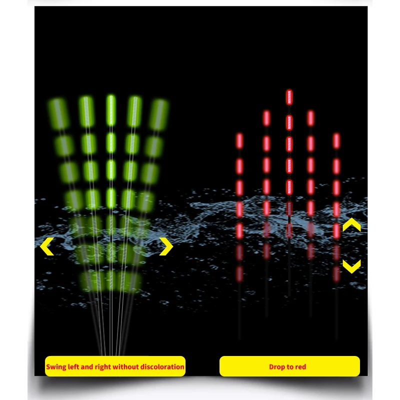 Juego de flotador electrónico de pesca Led inteligente, Cargador USB, mordedura de pescado, recordatorio automático, cambio de Color, aparejos de pesca nocturna, boya 2020 - imagen 3