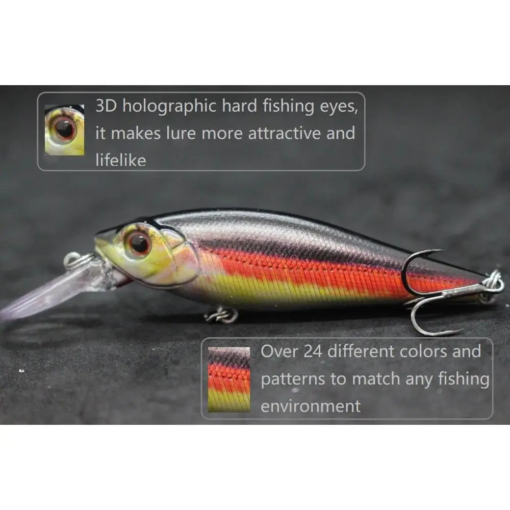 WLure-señuelos de pesca Crankbait, 13g, 9,5 cm, buzo poco profundo, 1,5 metros, Wobbler, pintura de piel Real, patrón realista, flotante apretado HC723 - imagen 5