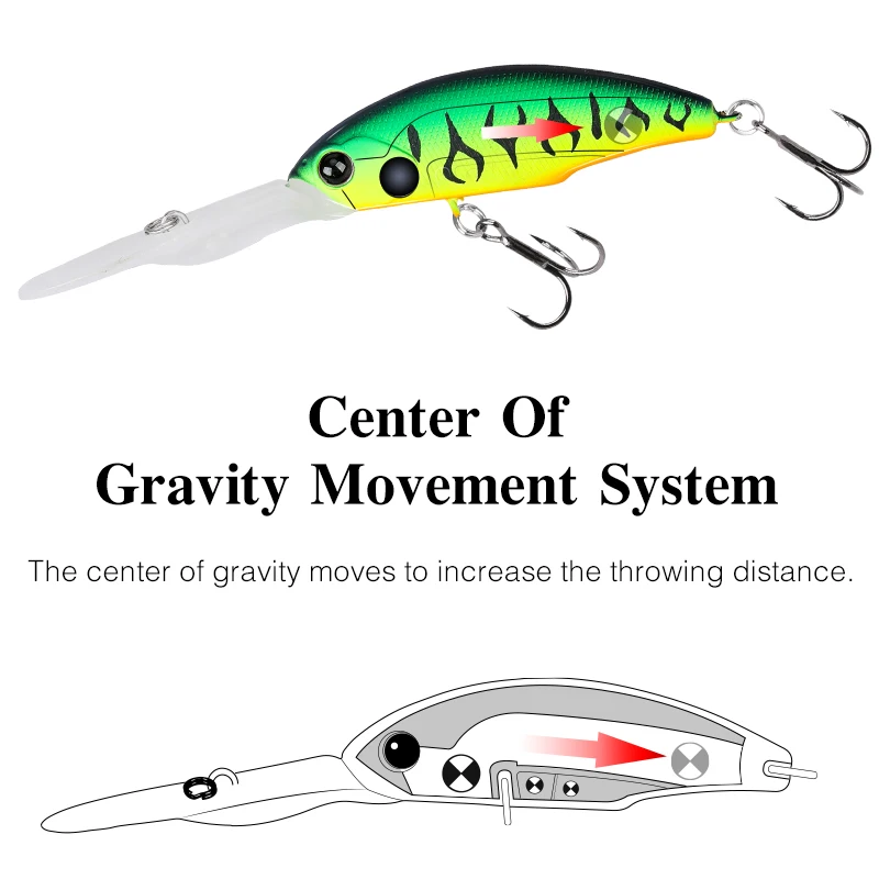 TSURINOYA 57SP-pececillo suspendido de buceo profundo, sábalo señuelo de pesca, 57mm, 8,2g, cebos duros de fundición larga, Lucio, Jerkbait - imagen 3