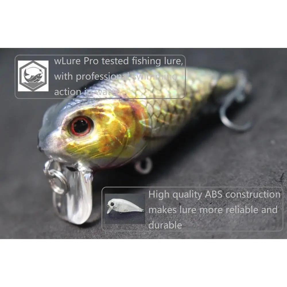 WLure-señuelo de pesca subsuperficie, cebo de 5,7 cm y 9,4g, sonido fuerte del agua para disparar, anzuelos de calidad realista, acción oscilante HC655 - imagen 4
