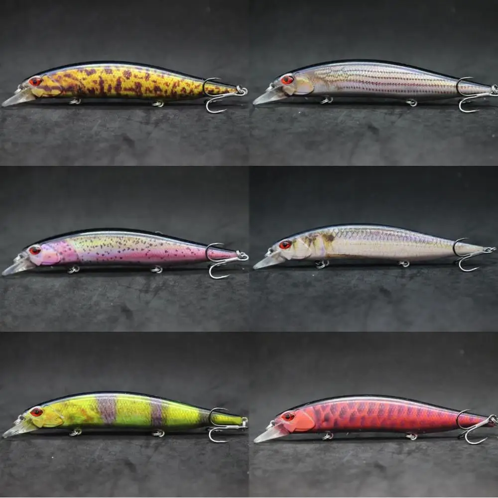 WLure-señuelo de pesca flotante lento, 20g, 13cm, Jerkbait, Pintura Realista, hoja de corte, anzuelos triples, transferencia de peso Minnow HM401
