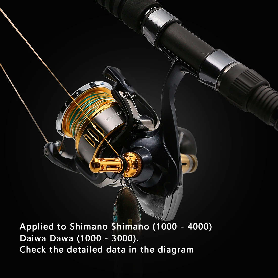 SANLIKE Soporte mango carrete – Protector aluminio Shimano y Daiwa - imagen 4