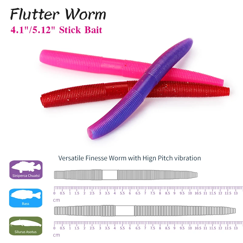 TSURINOYA-señuelo de pesca suave, aparejo de pesca de lubina sin plomos, 4,13 in, 5,12 in, 8 piezas, Senko, silicona Artificial, gusano suave, 7,5g, 9g - imagen 3