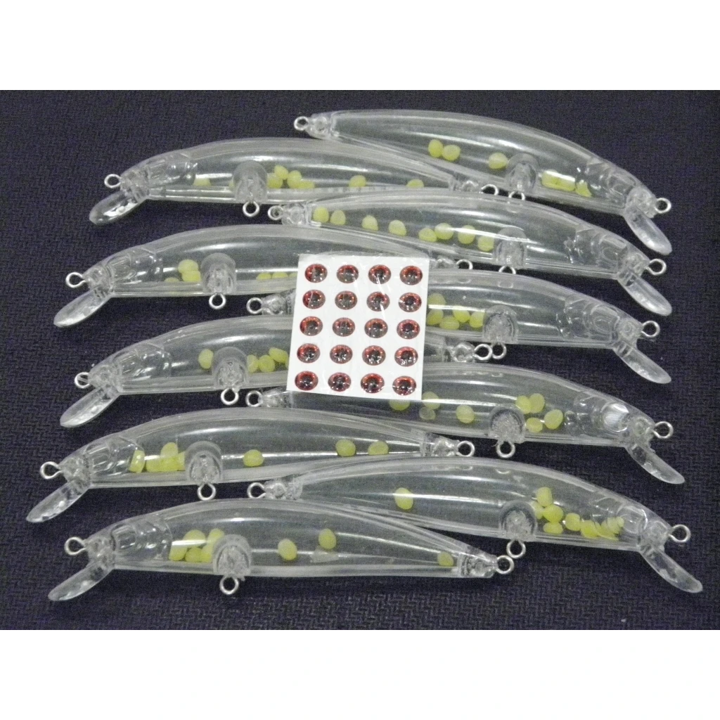 WLure-Señuelos de Pesca sin pintar, 9cm, sonido nítido, Minnow, profundidad poco profunda, 10 por paquete, UPM641 - imagen 2