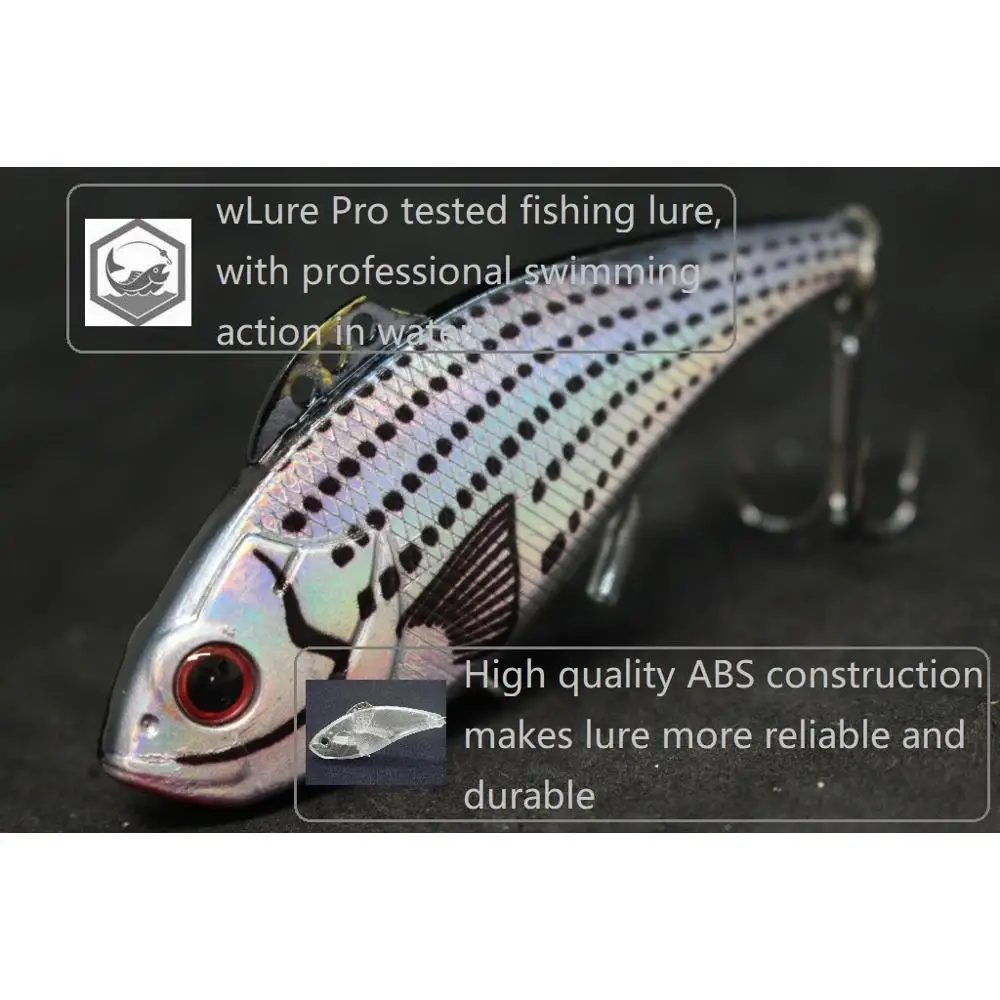 WLure-señuelo de pesca sin brillo VIB, 7cm, 20g, de larga distancia, para recuperación de Jigging, 3 posiciones de amarre, gafas apretadas, L773 - imagen 4