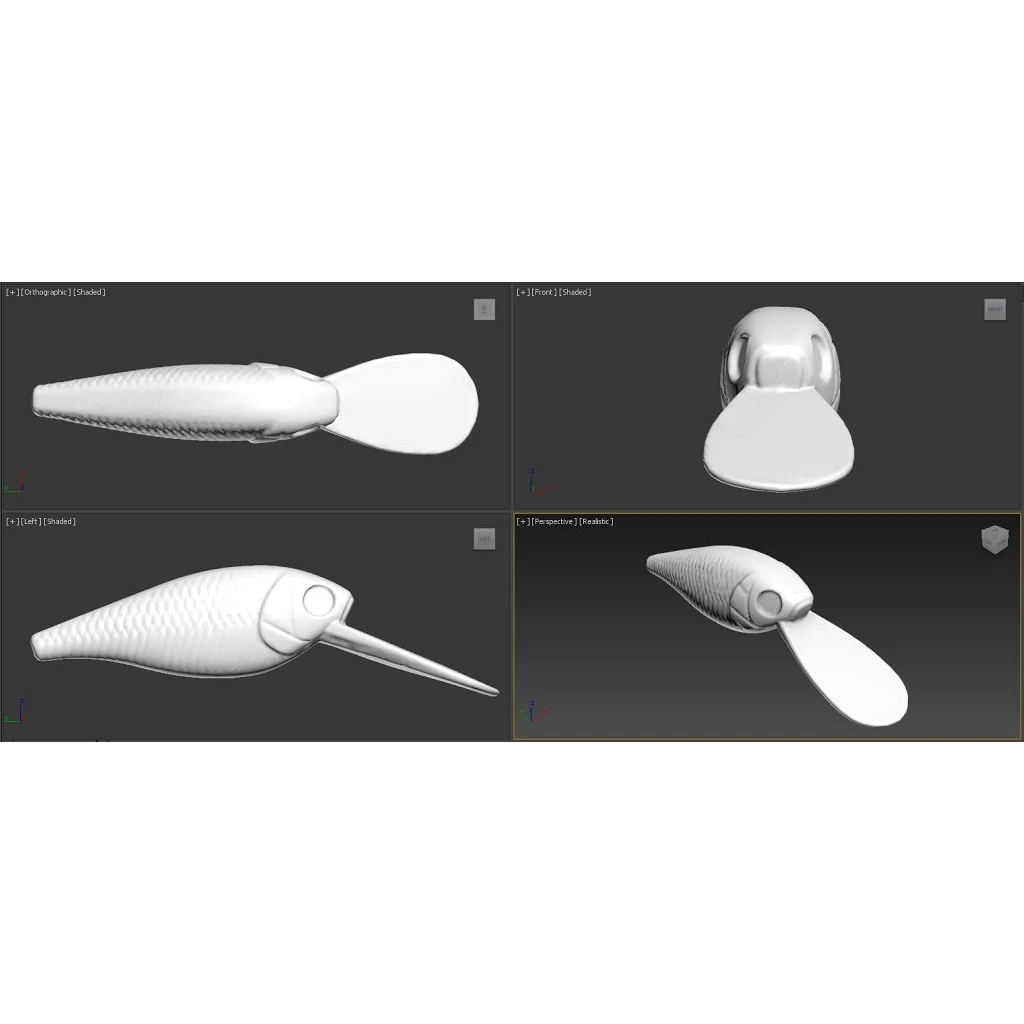 WLure-Señuelos de Pesca de 5cm y 3,5 metros de profundidad, anzuelos de pesca transparentes sin pintar, 10 por paquete de plástico ABS, UPC549 - imagen 4