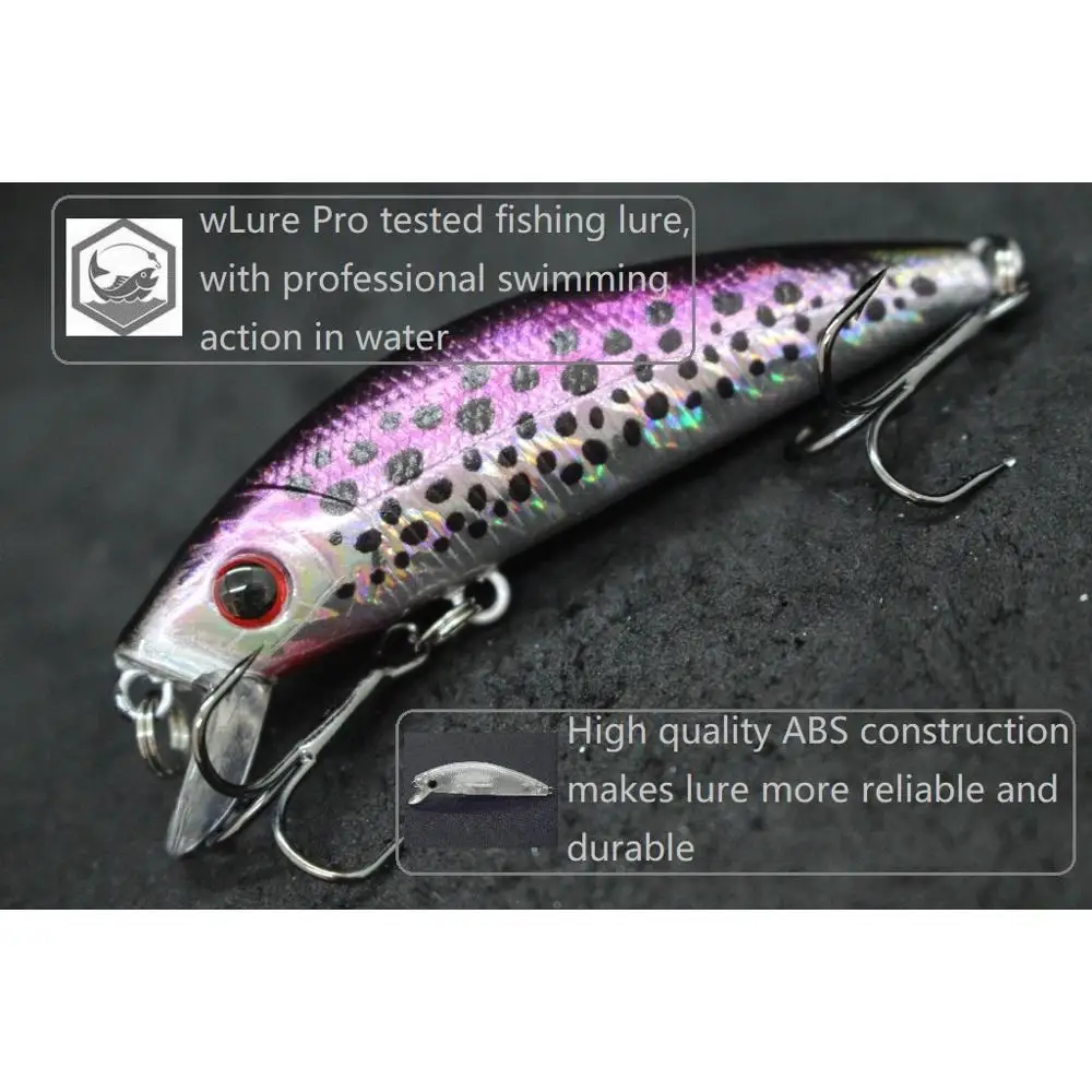 WLure Jerkbait Minnow Crankbait 8g 7cm señuelo de pesca cebo duro pesca de carpa cebo de insectos de agua dulce señuelo falso pesca M219 - imagen 4