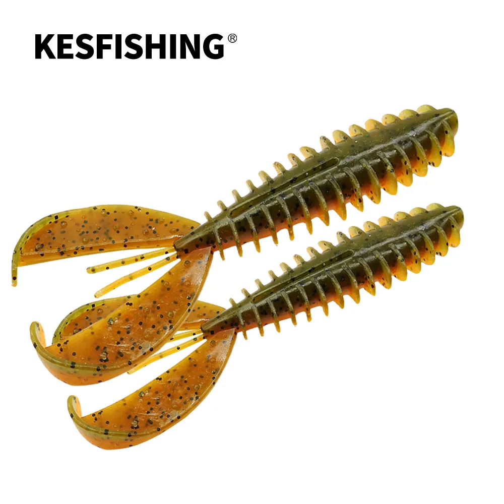 KESFISHING Señuelos de Pesca Chunk Craw 110mm 6 uds cebo de lubina cangrejo Wobblers para curricán Leurre souple pesca en el mar - imagen 2