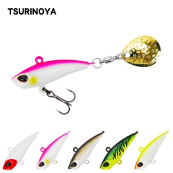 TSURINOYA-señuelo de pesca giratorio, cebo duro de Metal, 12g, 17g, VIB, para lubina, pesca de invierno