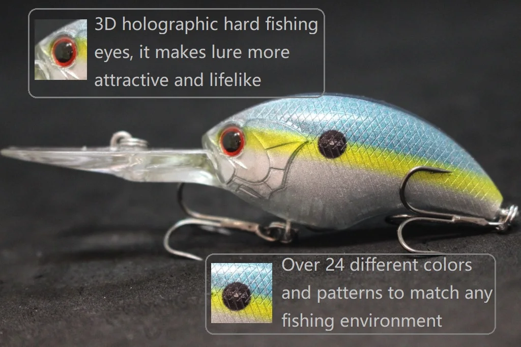 Señuelos de pesca wLure Crankbait Wobbler 11g 8,5 cm buzo de aguas profundas flotantes apretados de alta reflexión C733 - imagen 4