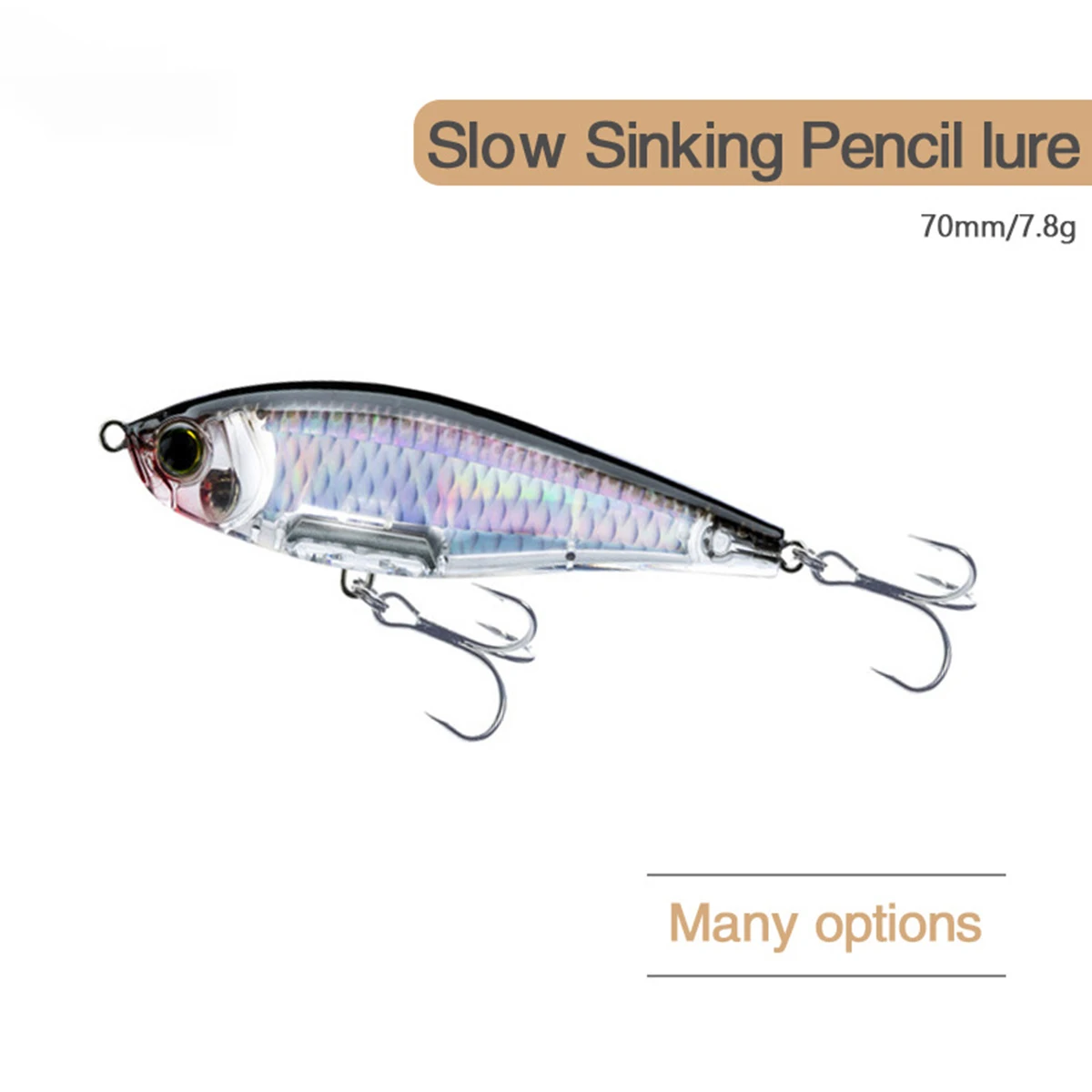 Señuelo de pesca de 7cm y 7,8g, señuelo Wobbler de lápiz, señuelo de hundimiento de fundición larga, Jerkbait, cebo duro Artificial, cebo de bagre Culter Alburnus - imagen 2