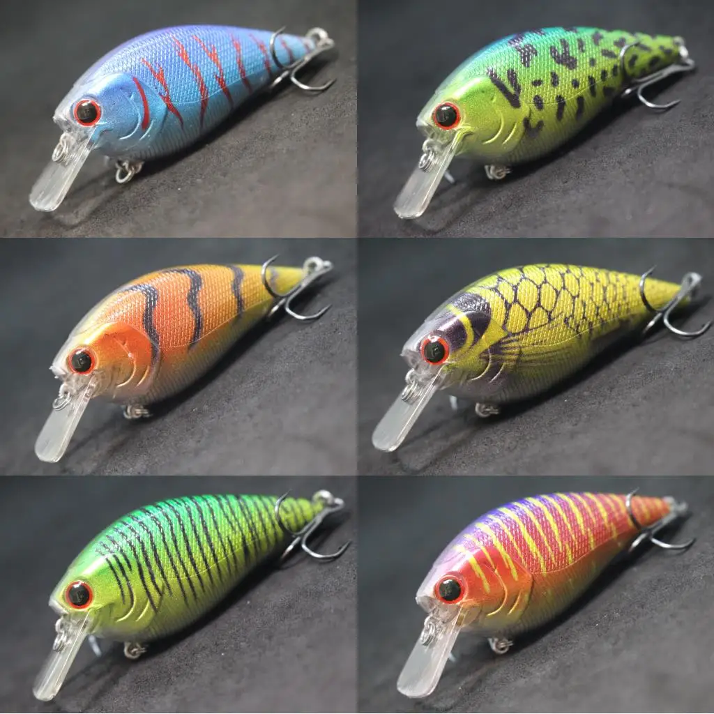 WLure-señuelo de pesca Crankbait, 8,3 cm, 14,3g, cuerpo gordo, Wobbler, 1 metro de profundidad, #4, anzuelos triples, colores surtidos, C429 - imagen 5