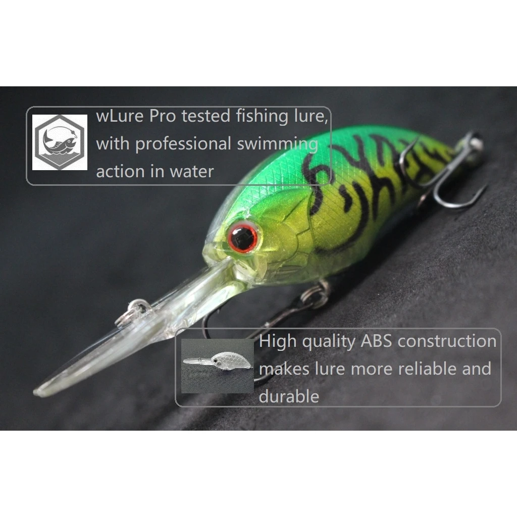 Señuelos de pesca wLure Crankbait Wobbler 11g 8,5 cm buzo de aguas profundas flotantes apretados de alta reflexión C733 - imagen 3