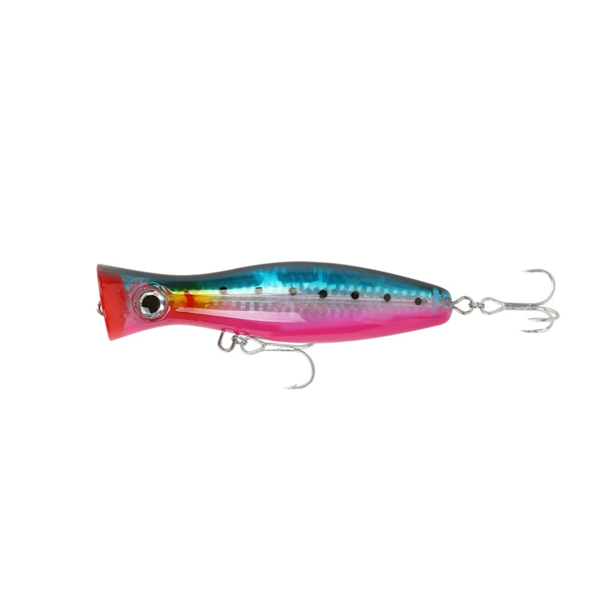 Señuelo de pesca Popper Wobbler Whopper Popper de 12cm y 43g, señuelo flotante de fundición larga, arrastre Swimbait Jerkbait, cebo Artificial para lubina