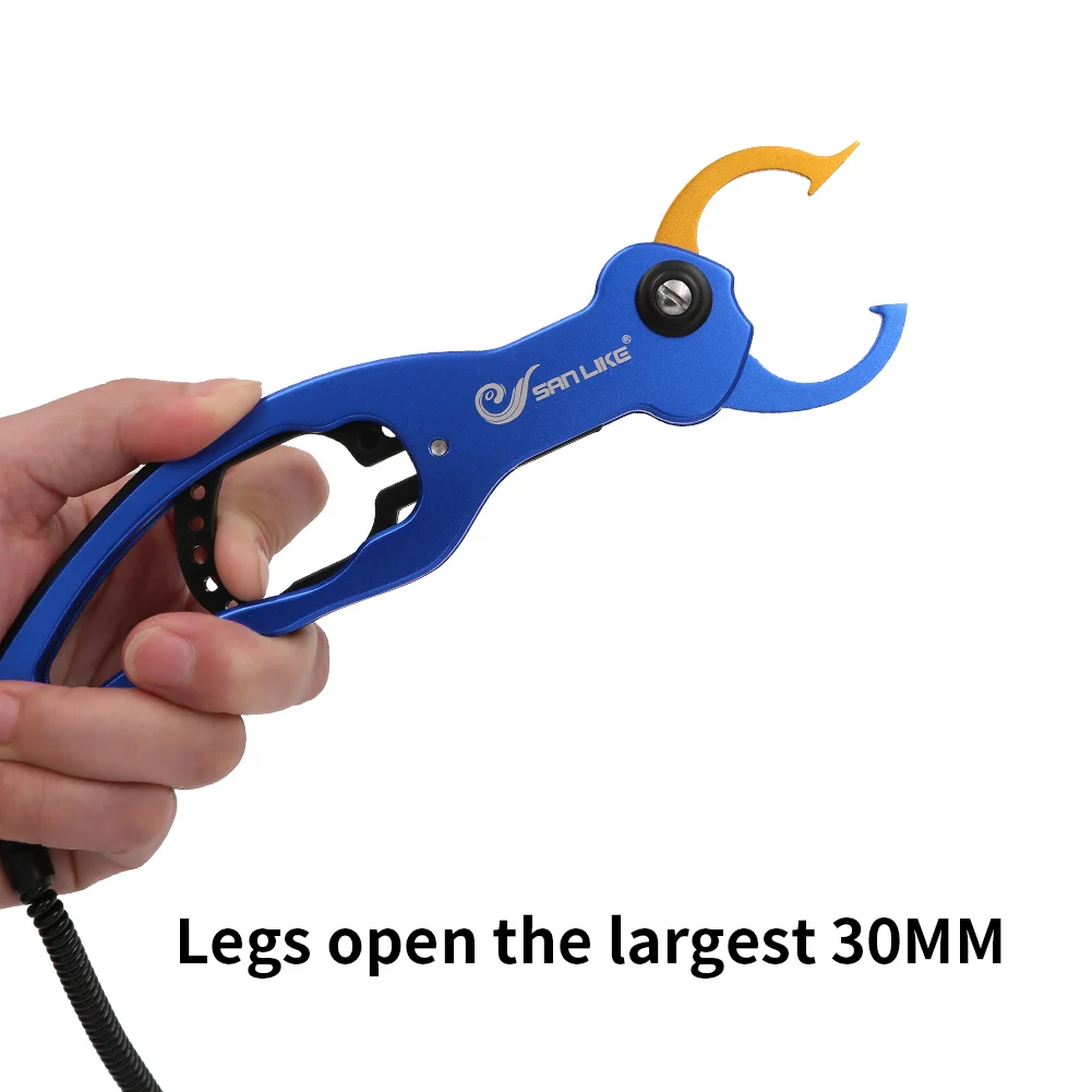 SANLIKE-Alicates de pesca de aleación de aluminio, pinza de bloqueo de gatillo portátil, herramienta de agarre, accesorios de aparejos de pesca - imagen 5