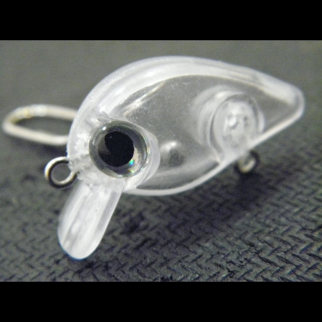 WLure 2,8 cm 1,5g pequeño y ligero Crankbait en blanco 10 por paquete cuerpo de señuelo transparente con ojos que se hunden cebo de pesca UPC746 - imagen 3