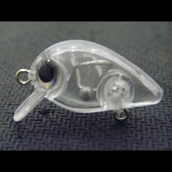 WLure 2,8 cm 1,5g pequeño y ligero Crankbait en blanco 10 por paquete cuerpo de señuelo transparente con ojos que se hunden cebo de pesca UPC746