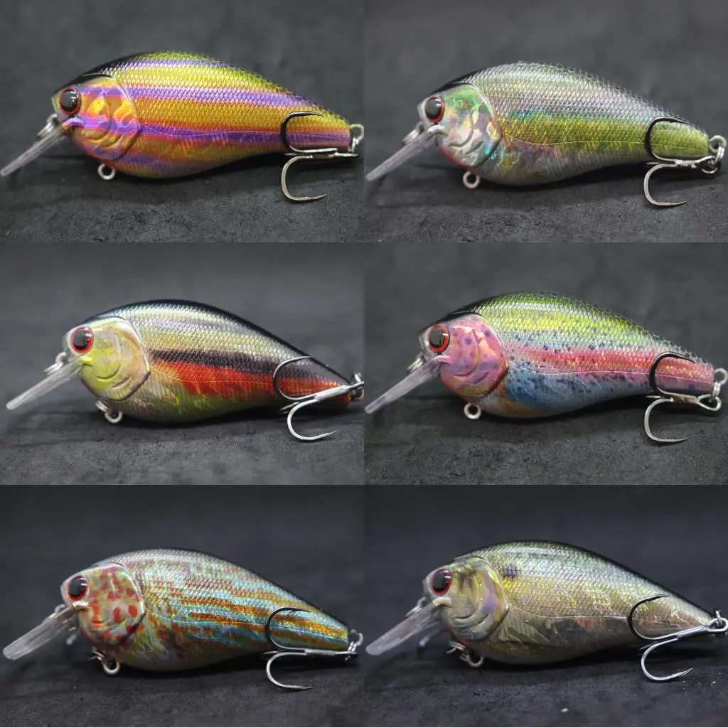 WLure-señuelo de pesca Wobbler Crankbait, 8cm, 14g, perfil gordo, cuadrado, sonido fuerte, aguas poco profundas, Pintura Realista ancha HC25 - imagen 5