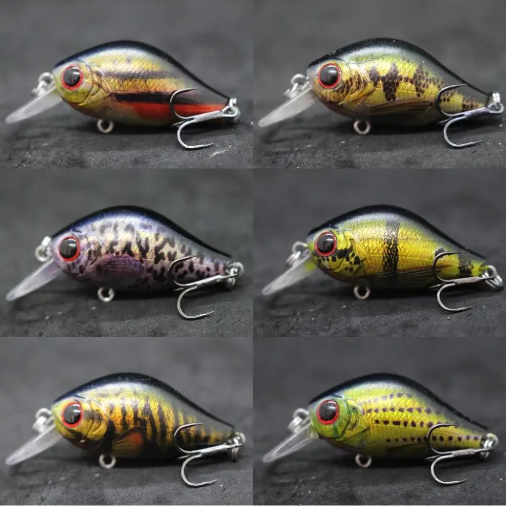 WLure-señuelo de pesca Wobbler, 5,6 cm, 7g, Crankbait pequeño, colores realistas, 0,5 metros de profundidad, anzuelos triples mejorados, pesca de carpa HC564 - imagen 3