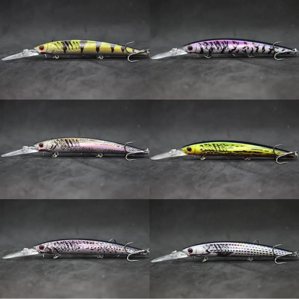 WLure Minnow-señuelo de pesca con ranuras para enmalle, 14g, 14cm, añade más peso del agua en la cabeza para cisterna, labio largo para capacidad de buceo profundo M650 - imagen 5