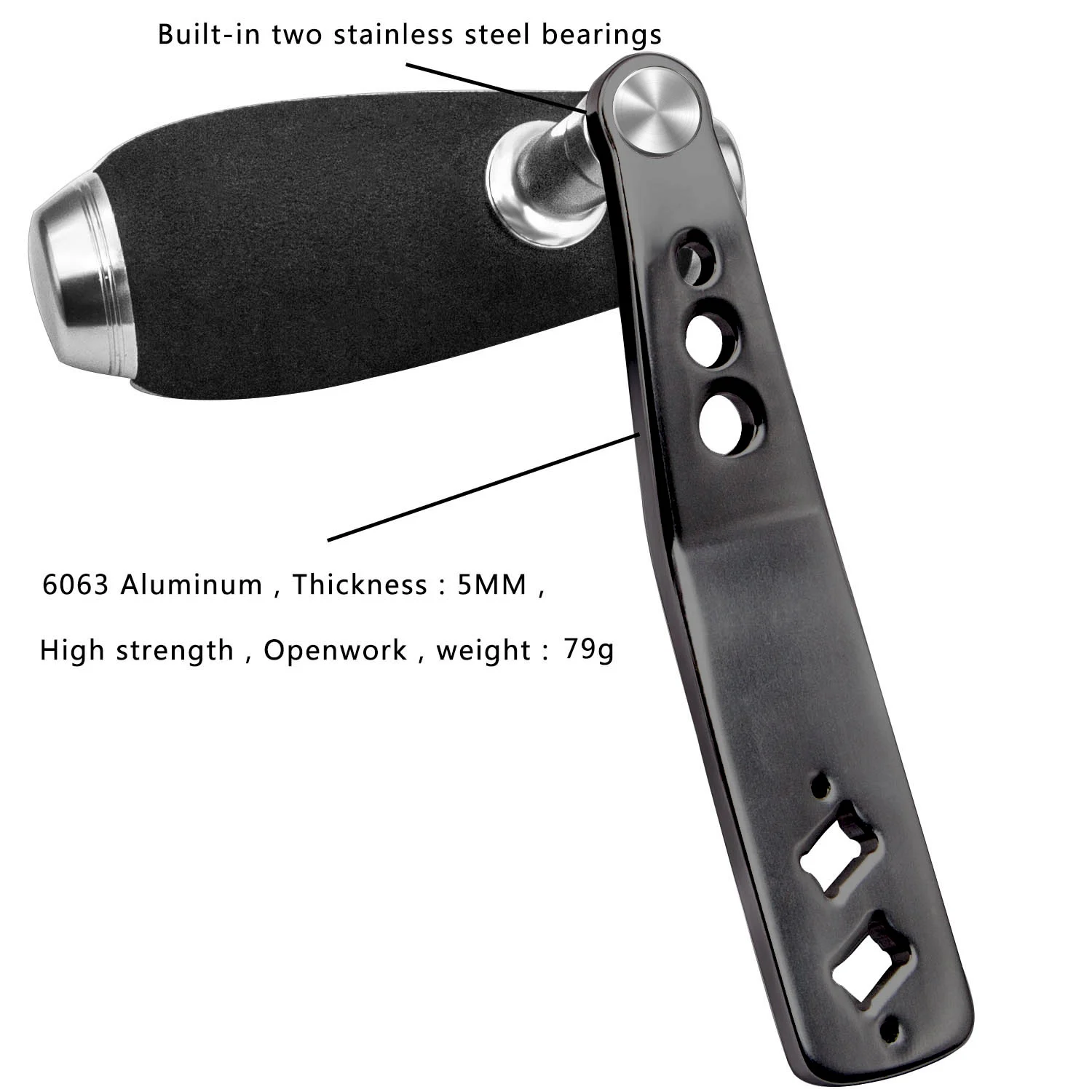 SANLIKE-mango de carrete giratorio de pesca, accesorio de Baitcasting para Shimano y Daiwa 5x8, balancín de carrete de pesca de un solo Mango, izquierda y derecha - imagen 4