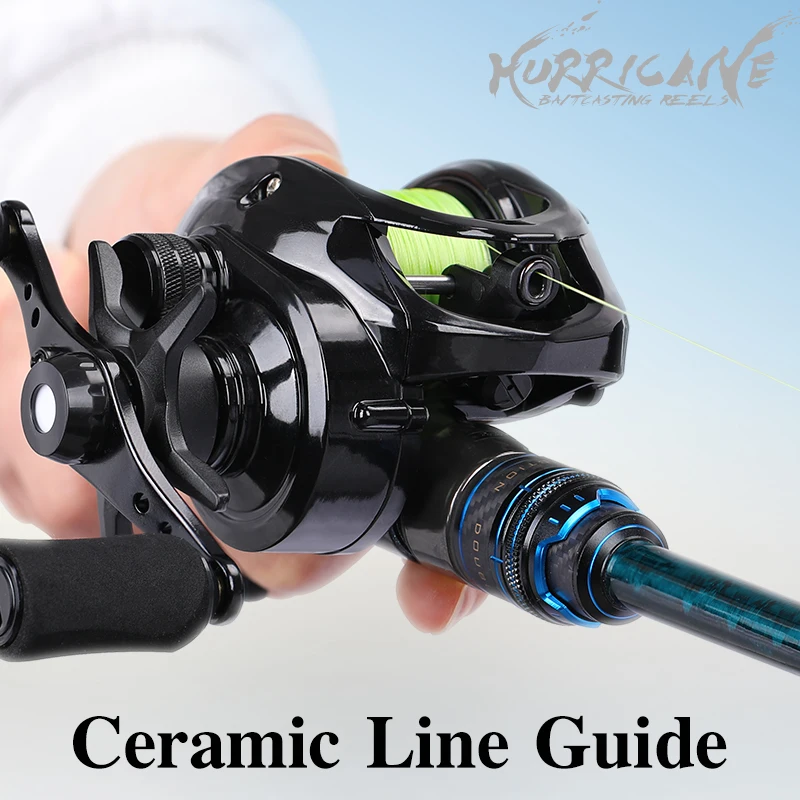 TSURINOYA-carrete de Baitcasting HURRICANE 50/150, arrastre de 4KG, cebo 6,6: 1, finura y fundición larga, carrete de pesca poco profundo de alta velocidad - imagen 5