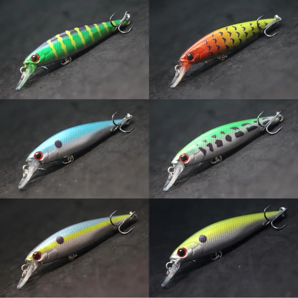 Señora de pesca en diferentes colores