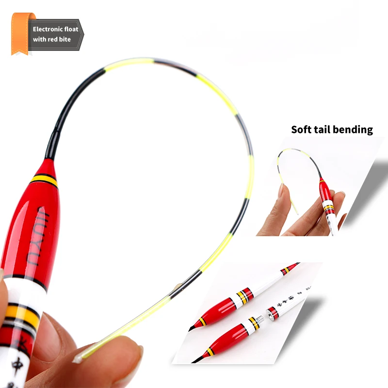 Juego de flotador electrónico de pesca Led inteligente, Cargador USB, mordedura de pescado, recordatorio automático, cambio de Color, aparejos de pesca nocturna, boya 2020 - imagen 4