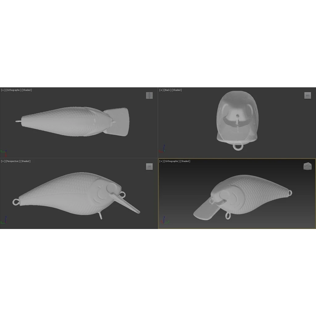 WLure-señuelo de pesca flotante en blanco, 7cm, 1,5, modelo Square Bill Crankbait, 0,5 metros, cantidad 10 con ojos UPHC15P10 - imagen 3