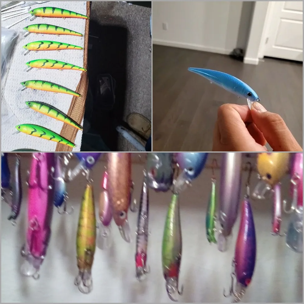 WLure 10 Jerkbait blanco oscilante – Cebo de pesca ABS duro - imagen 3