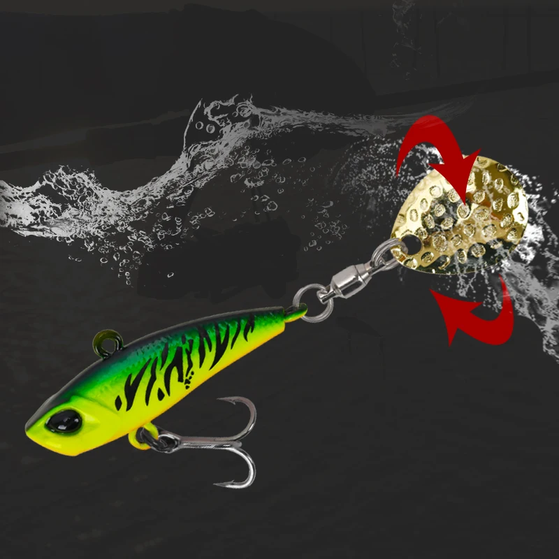 TSURINOYA-señuelo de pesca giratorio MT, 12g, 17g, cuchara giratoria que se hunde, cebos duros de invierno, plantilla de hielo, vibración, Wobblers de Metal, VIB - imagen 3