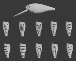 wLure Molde 3D Plástico para Crankbait Deep Diver