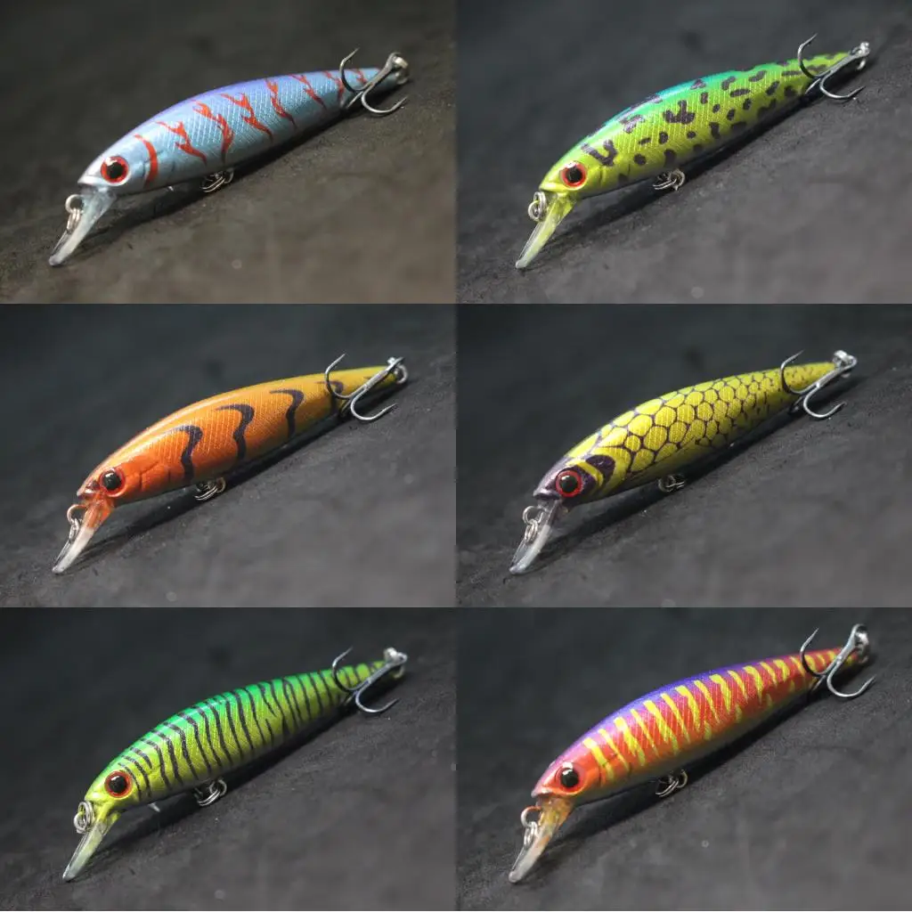 Señora de pesca en diferentes colores