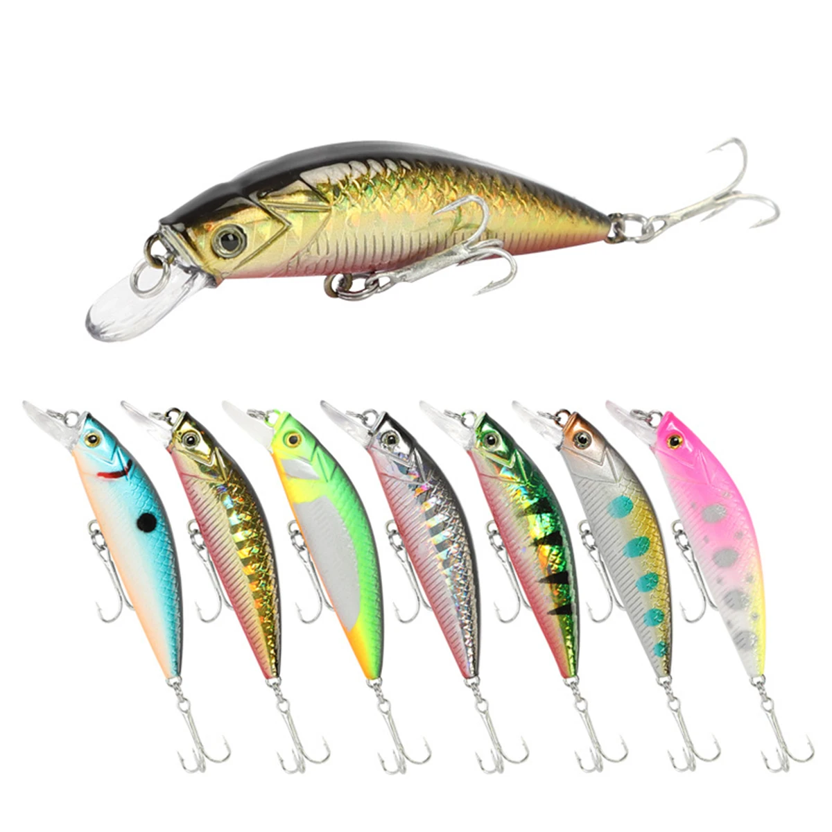 Señuelo de pesca de 5cm, 6,5g, Micro Minnow Wobbler que se hunde, curricán, Jerkbait, Swimbait, cebo duro Artificial, Arroyo, trucha, cebo de lubina