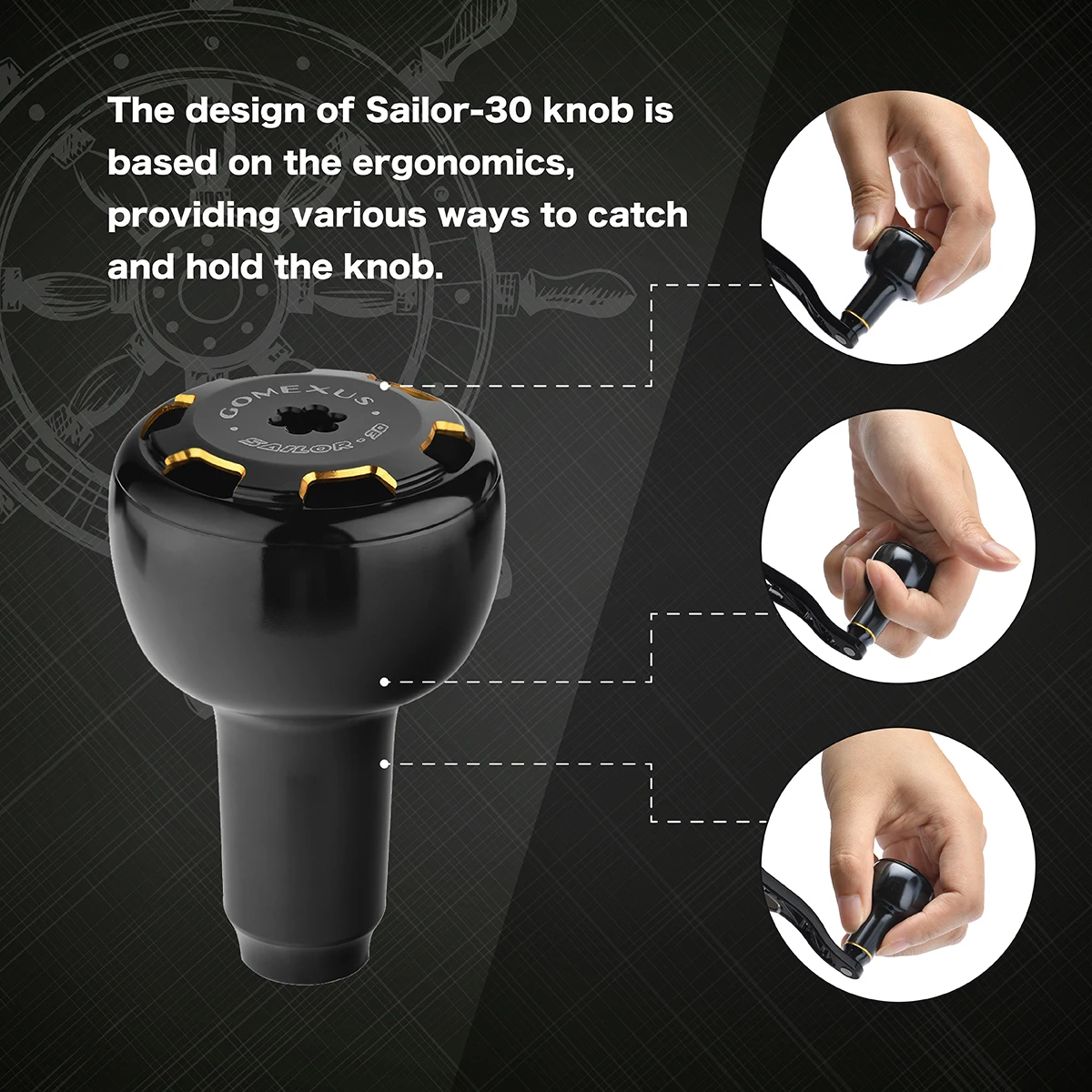 Gomexus Pomo de Carrete 30mm para Shimano Stradic Ci4 Ultegra Daiwa Certate Exceler LT Perilla de Carrete Spinning - imagen 3