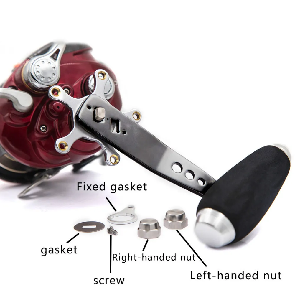 SANLIKE-mango de carrete giratorio de pesca, accesorio de Baitcasting para Shimano y Daiwa 5x8, balancín de carrete de pesca de un solo Mango, izquierda y derecha - imagen 5